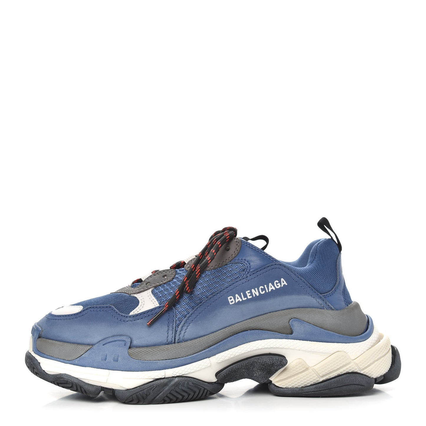Mesh Nubuck Mens Triple S Sneakers 41 Navy Gris