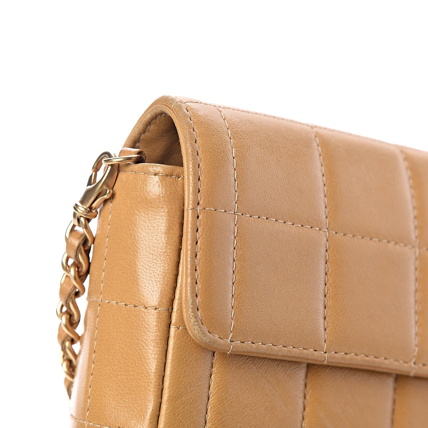 Chanel Lambskin East West Chocolate Bar Flap Beige 11 of 12