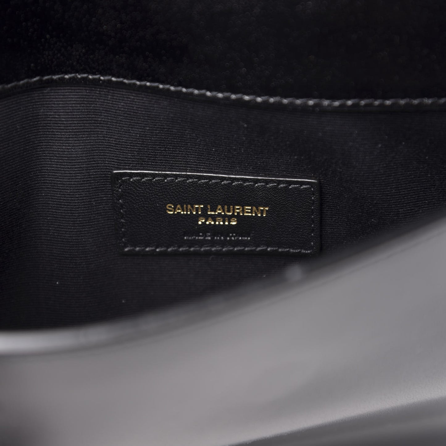 Smooth Shiny Calfskin Monogram Uptown Pouch Black