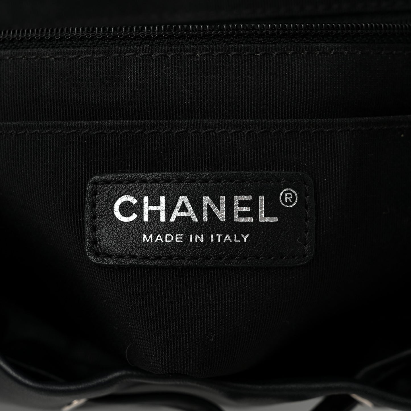 Calfskin Chevron Quilted Large Urban Spirit Backpack Black