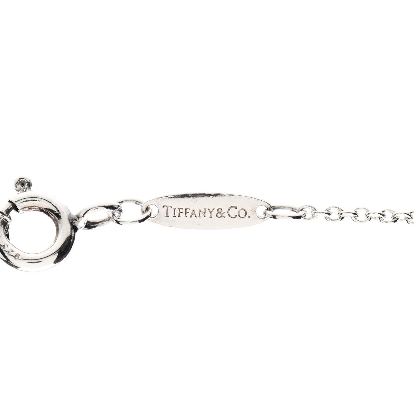Sterling Silver Diamond Elsa Peretti Cross Pendant Necklace