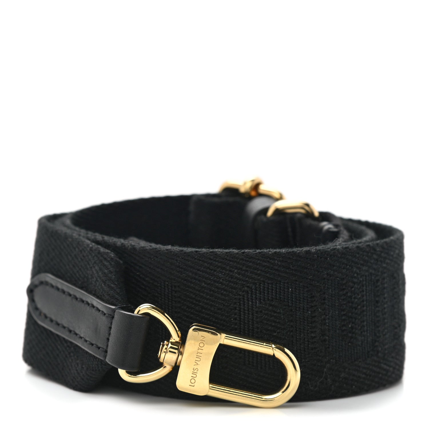 Louis Vuitton Canvas Adjustable Speedy 22 Bandouliere Shoulder Strap Black 1 of 3