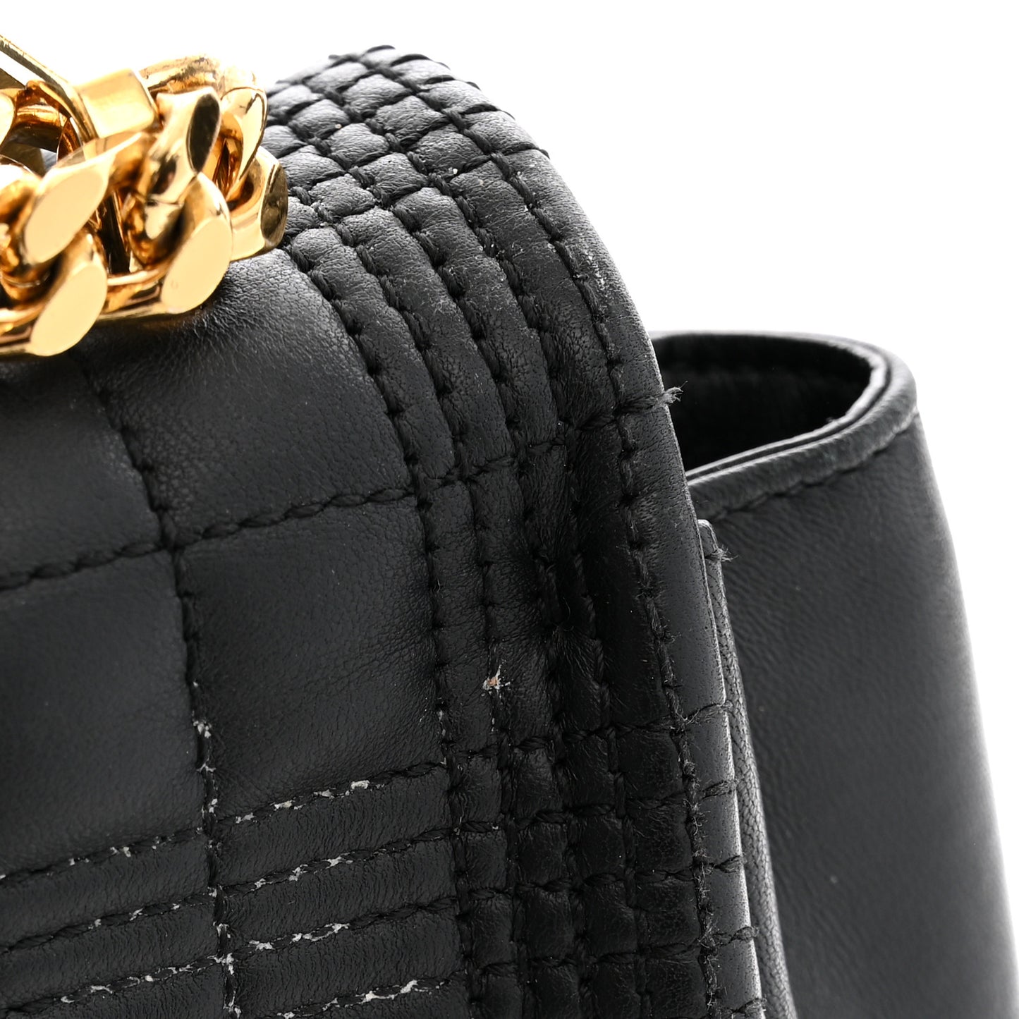 Lambskin Quilted Medium Lola Bag Black