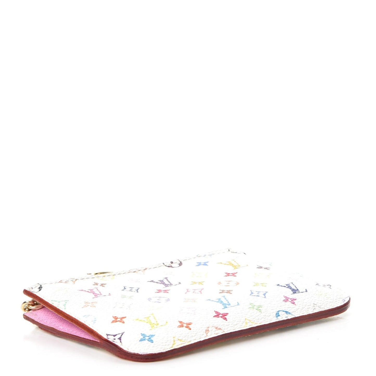 Monogram Multicolor Key Pouch White Litchi