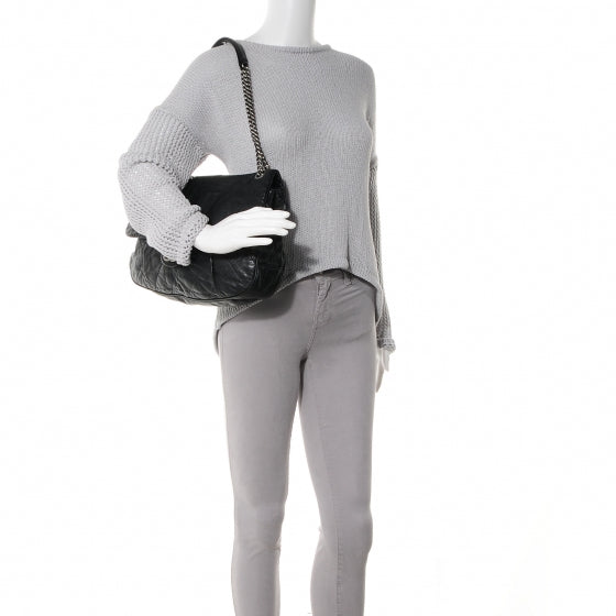 Chanel Calfskin Coco Pleats Flap Black 2 of 7