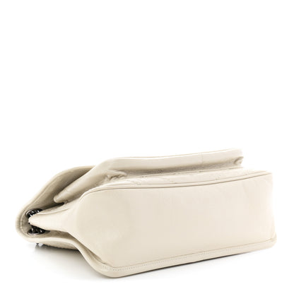Saint Laurent Crinkled Calfskin Matelasse Monogram Medium Niki Chain Satchel Crema Soft 4 of 10