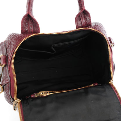 Alexander Wang Pebbled Lambskin Rockie Beet Antique Brass Hardware 5 of 8