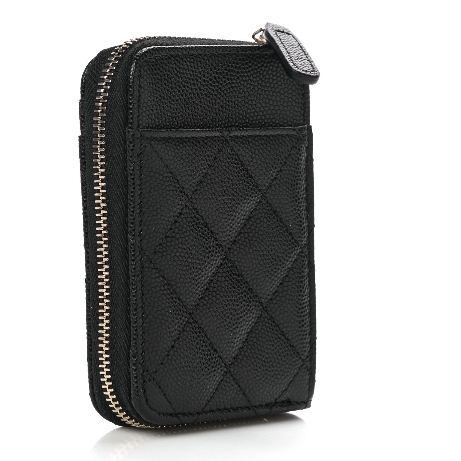 Chanel Caviar Quilted Zip Card Holder Black 3 of 11