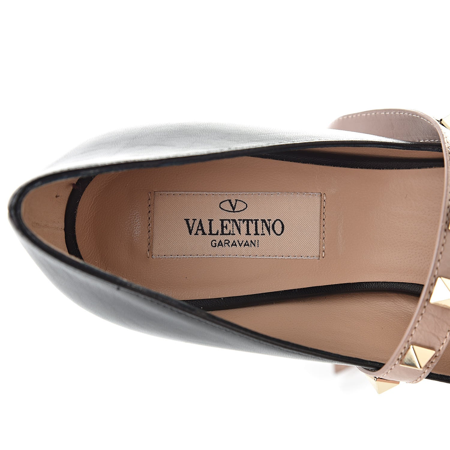 Valentino Garavani Nappa Rockstud Studwrap Strap Mid Heel Pumps 36 Black Poudre 8 of 14