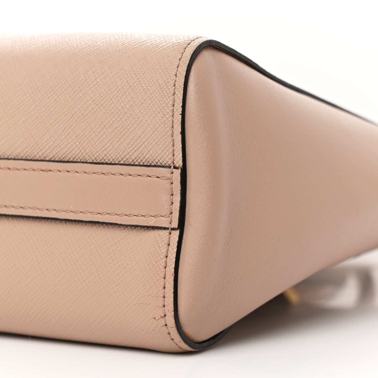 Prada Saffiano Soft Calfskin Small Zippered Tote Cipria 10 of 12