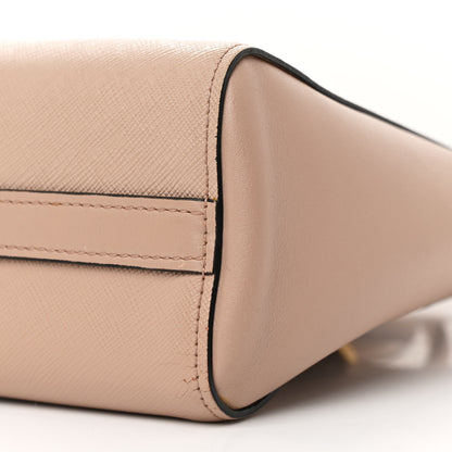 Prada Saffiano Soft Calfskin Small Zippered Tote Cipria 10 of 12