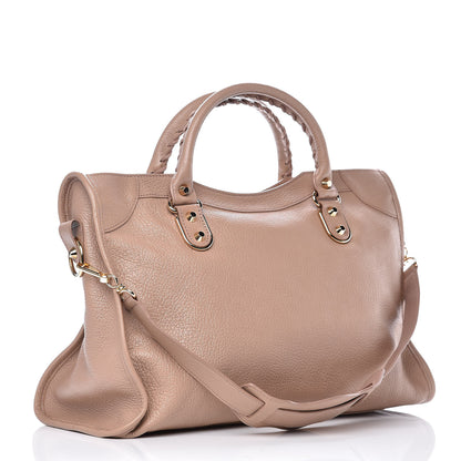 Balenciaga Chevre Gold Metallic Edge Hardware City Rose Des Sables 3 of 9