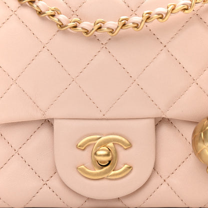Chanel Lambskin Quilted Mini Pearl Crush Flap Light Beige 8 of 11