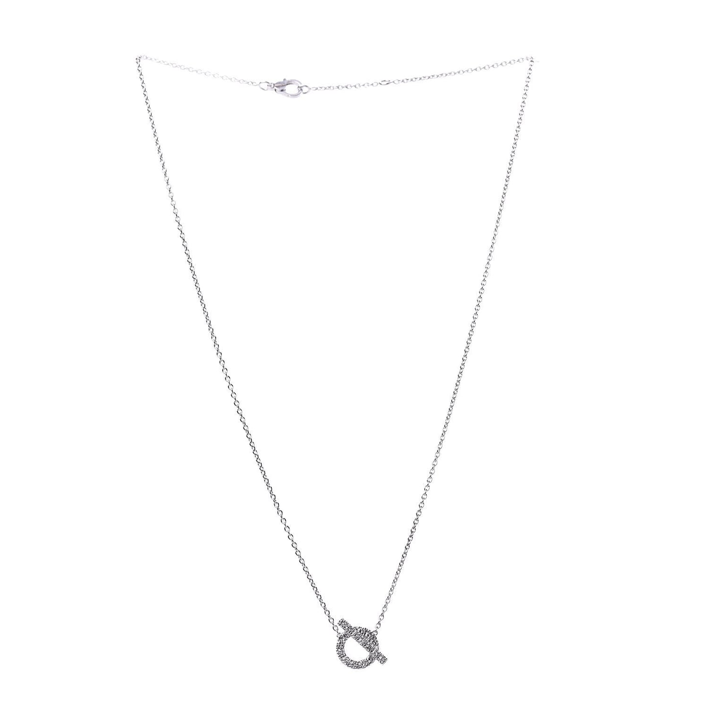 18K White Gold Diamond Finesse Pendant Necklace