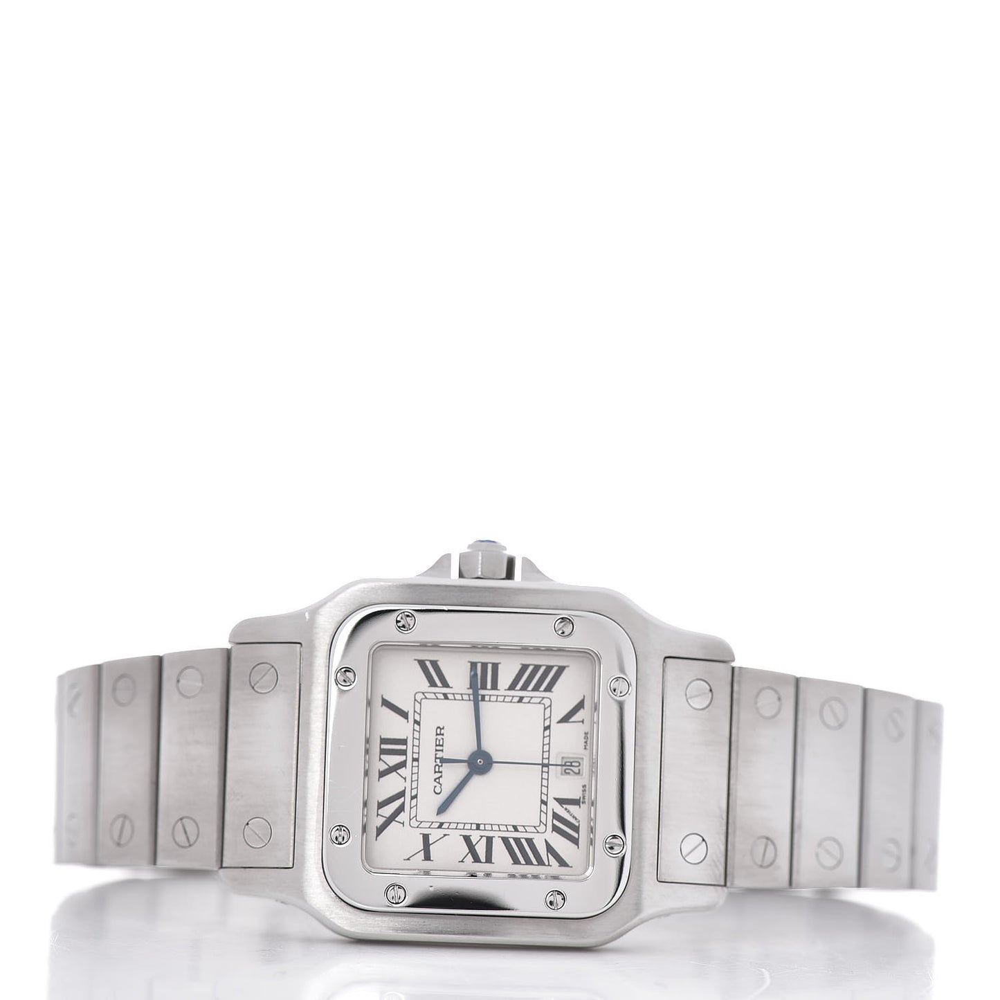 Stainless Steel 29mm Santos De Galbee Quartz Watch