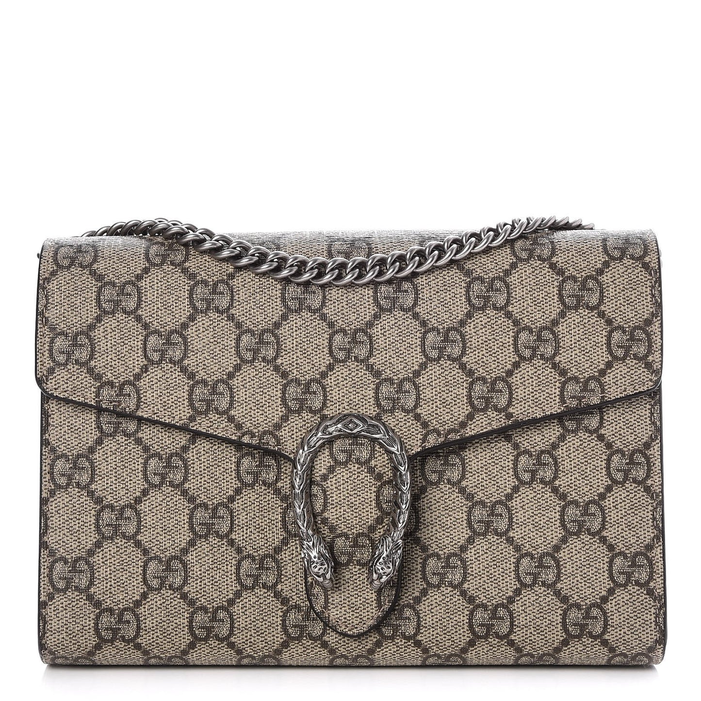 GG Supreme Monogram Mini Dionysus Chain Wallet Beige Taupe