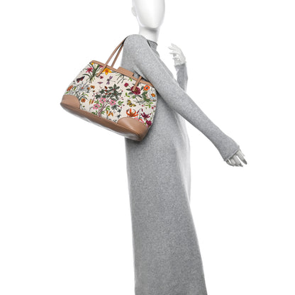 Gucci Canvas Floral Flora Tote White 2 of 12