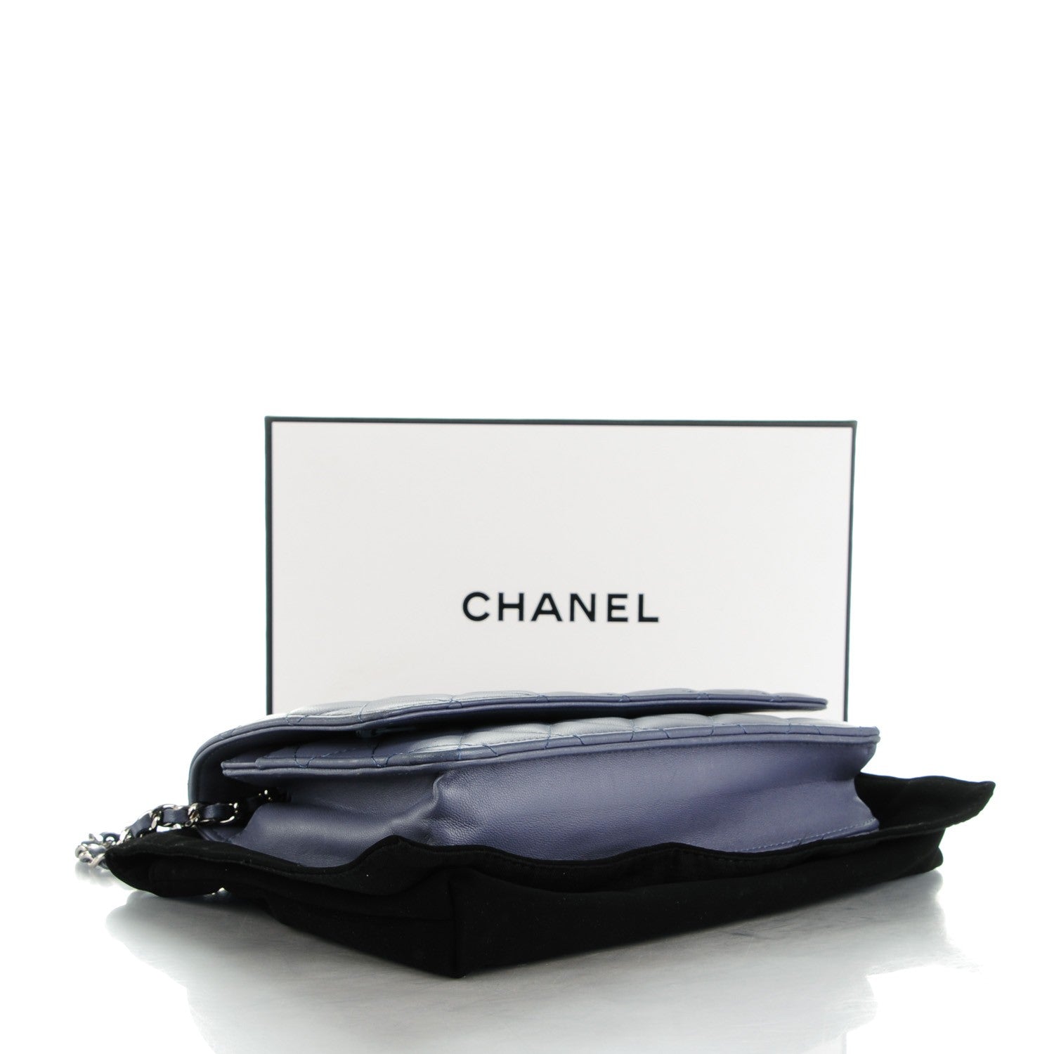 Chanel Lambskin Quilted Wallet On Chain WOC Purple 4 of 8