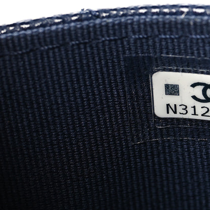 Chanel Caviar Quilted Flap Card Holder Wallet Navy Blue 8 of 9