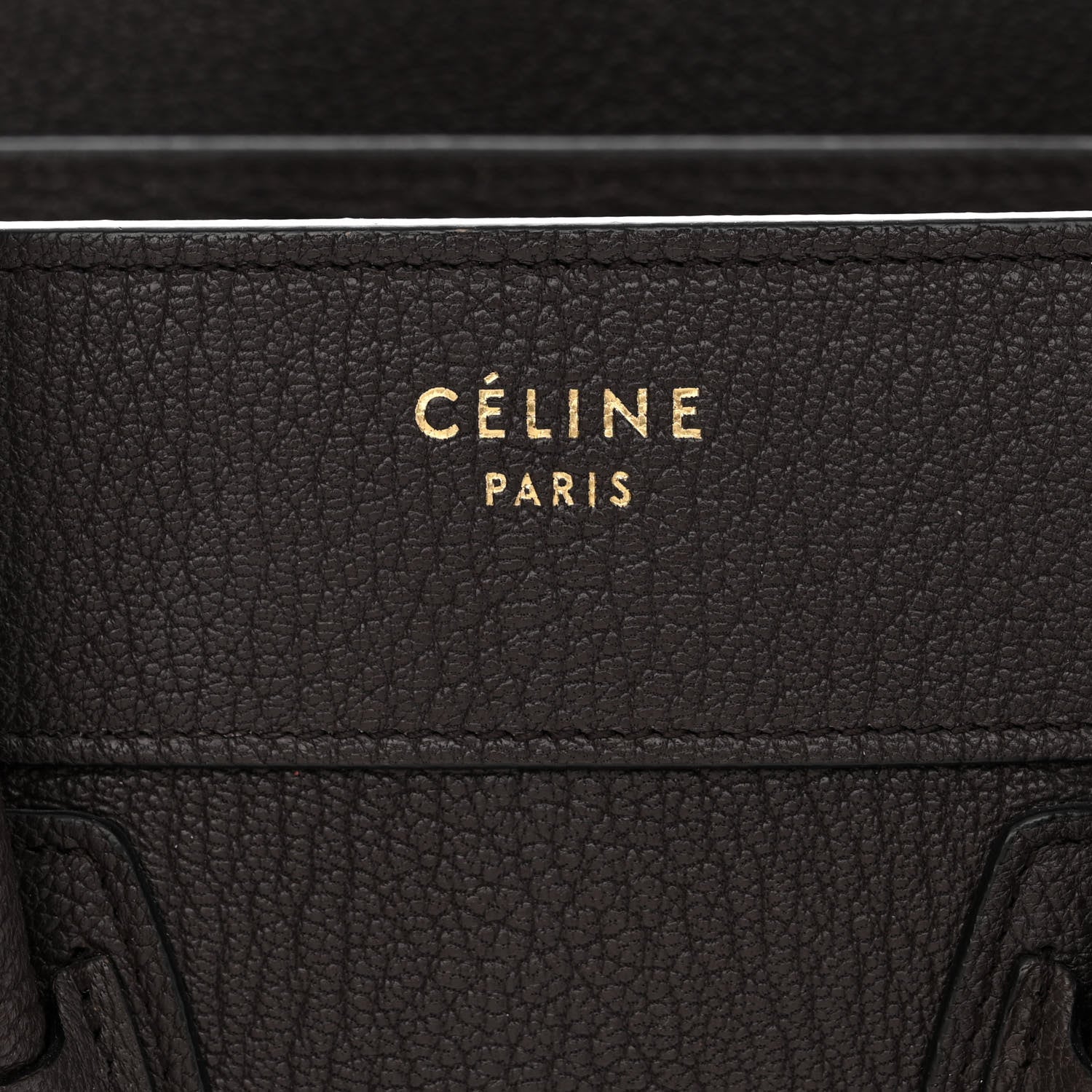 Celine Goatskin Micro Luggage Dark Taupe 6 of 12