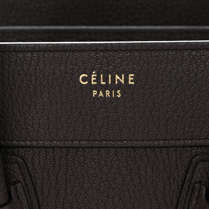 Celine Goatskin Micro Luggage Dark Taupe 6 of 12