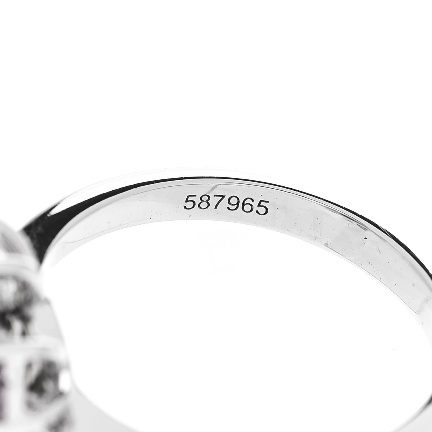 Harry Winston Platinum Diamond Pink Sapphire Forget-Me-Not Flower Ring 49 4.75 6 of 7