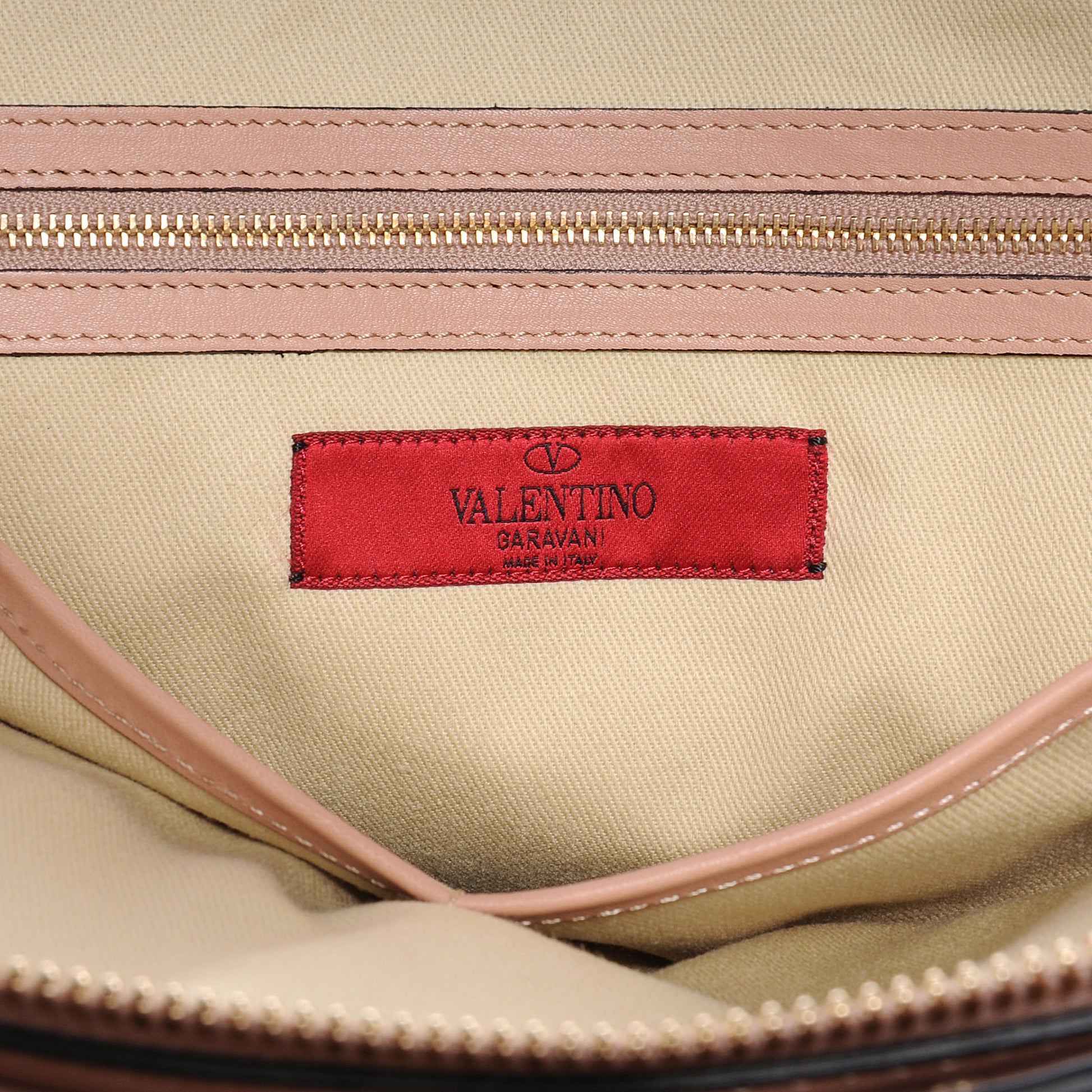 Valentino Garavani Vitello Rockstud Dome Shopper Soft Noisette 6 of 8