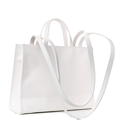 Telfar Vegan Leather Medium Shopping Bag White 3 of 9