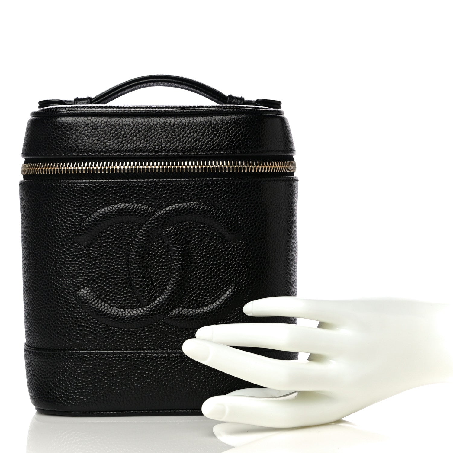 Chanel Caviar Vanity Cosmetic Case Black 2 of 12