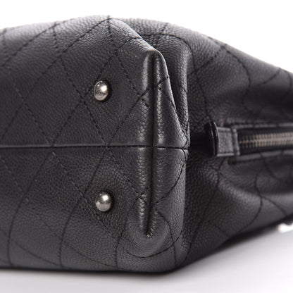 Chanel Grained Vegetal Calfskin Small Urban Shopping Tote Black 10 of 11