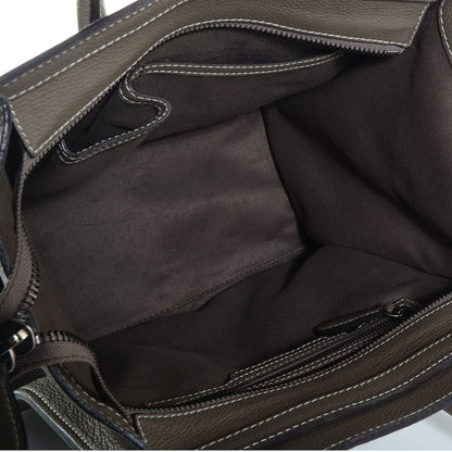 Celine Drummed Calfskin Micro Luggage Souris 5 of 8
