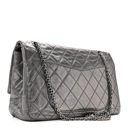 Chanel Metallic Aged Calfskin Quilted 2.55 Reissue 227 Flap Dark Silver 5 of 40