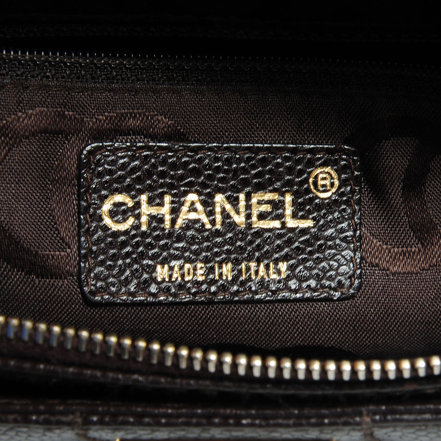 Chanel Caviar Square Stitched Shoulder Bag Brown 6 of 7