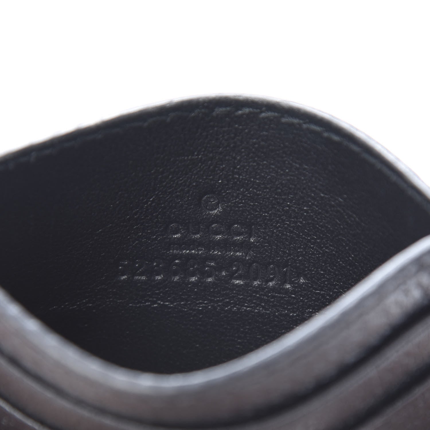 Gucci Pebbled Calfskin Animalier Card Holder Black 6 of 7