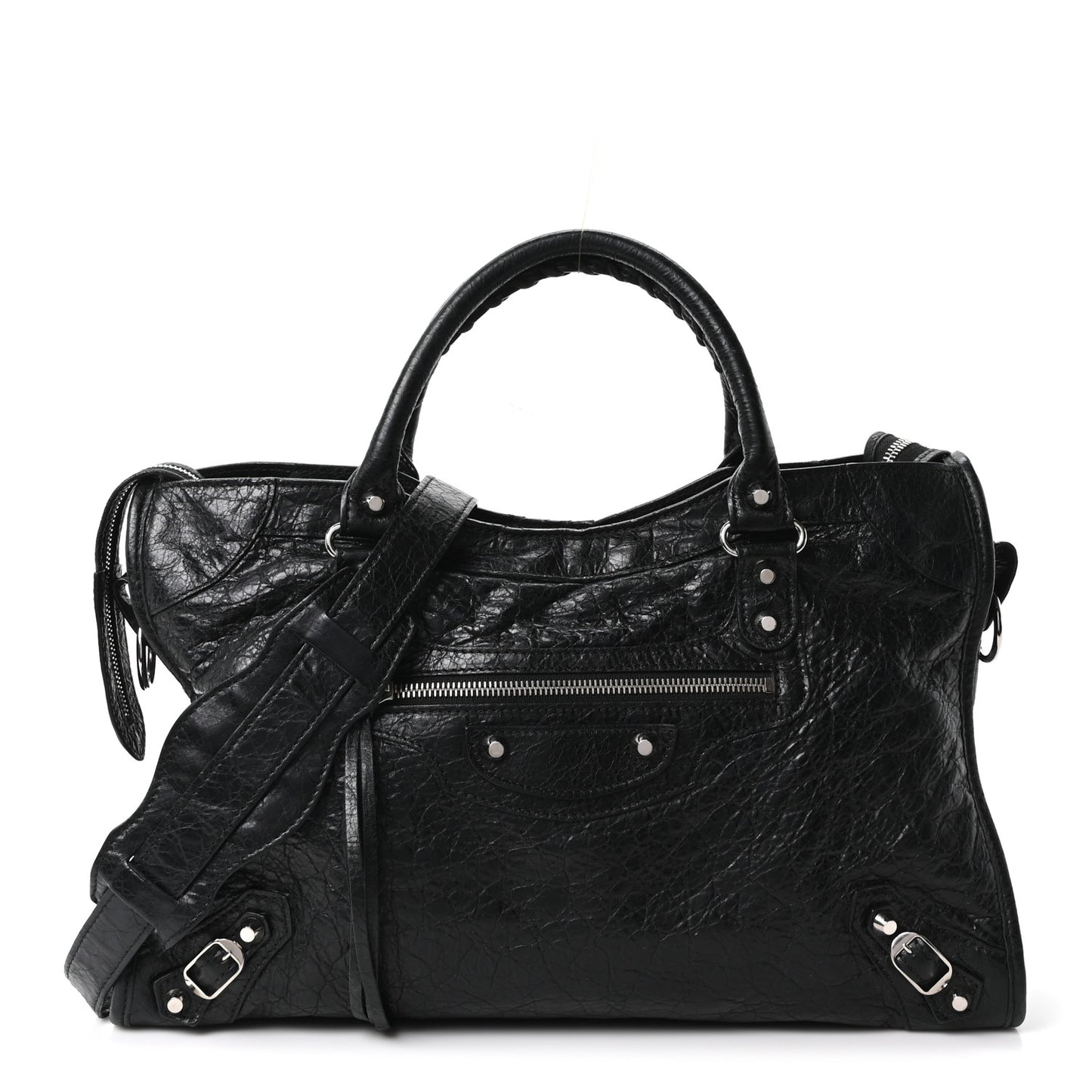 Agneau Classic Silver Hardware City Black