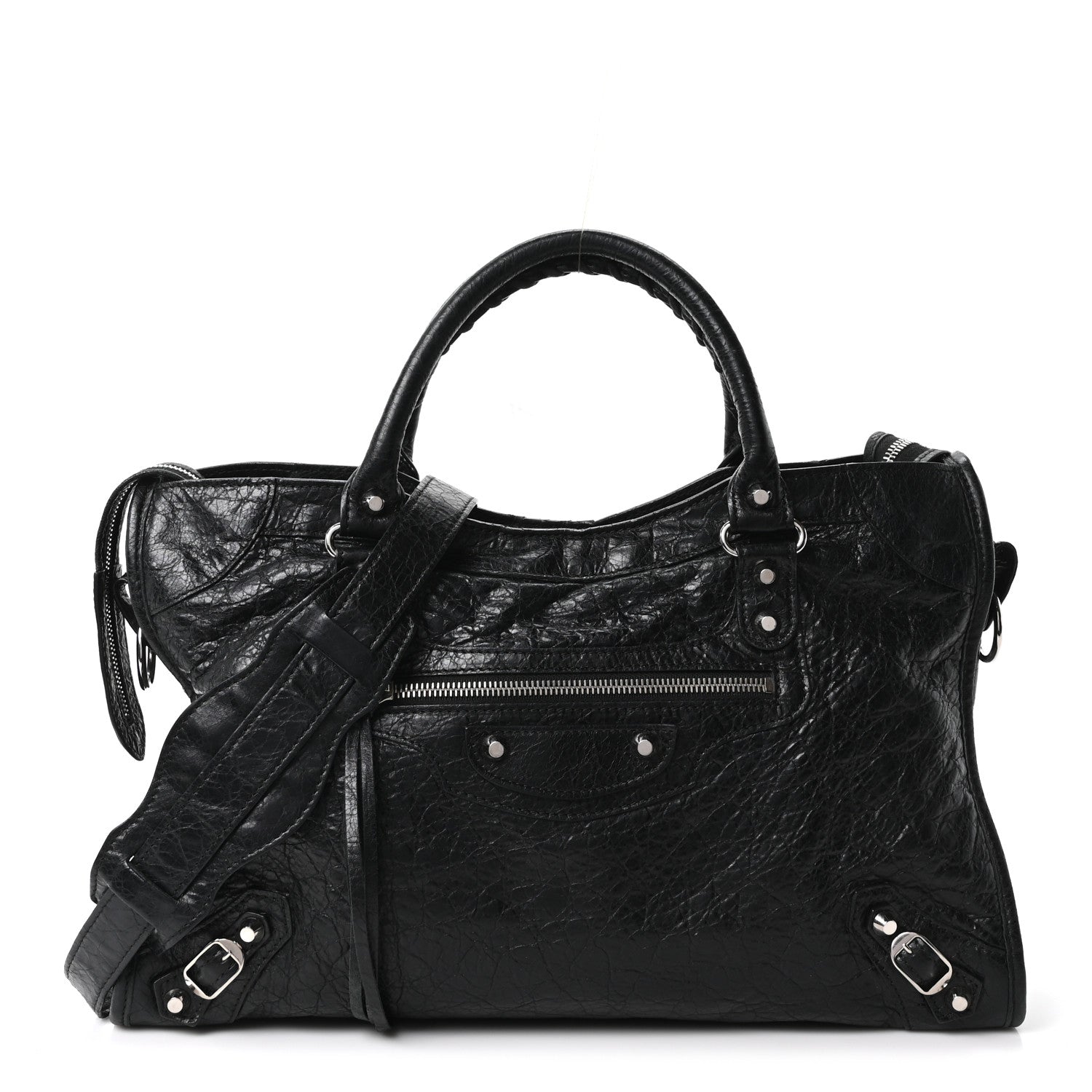Balenciaga Agneau Classic Silver Hardware City Black 1 of 10