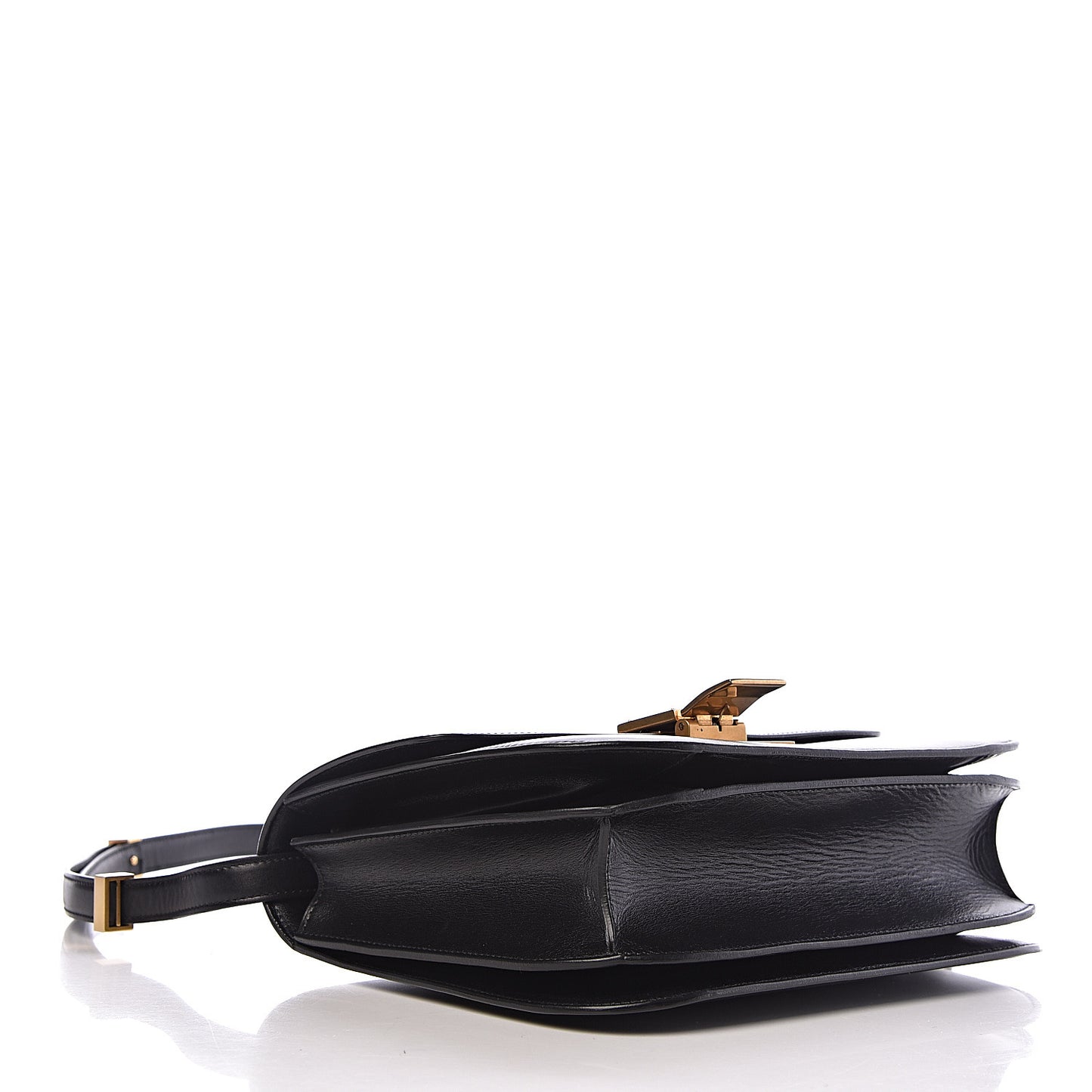 Box Calfskin Medium Classic Box Flap Bag Black