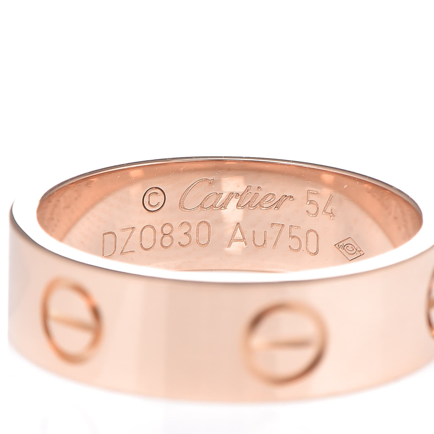 Cartier 18K Pink Gold 5.5mm LOVE Ring 54 6.75 4 of 5