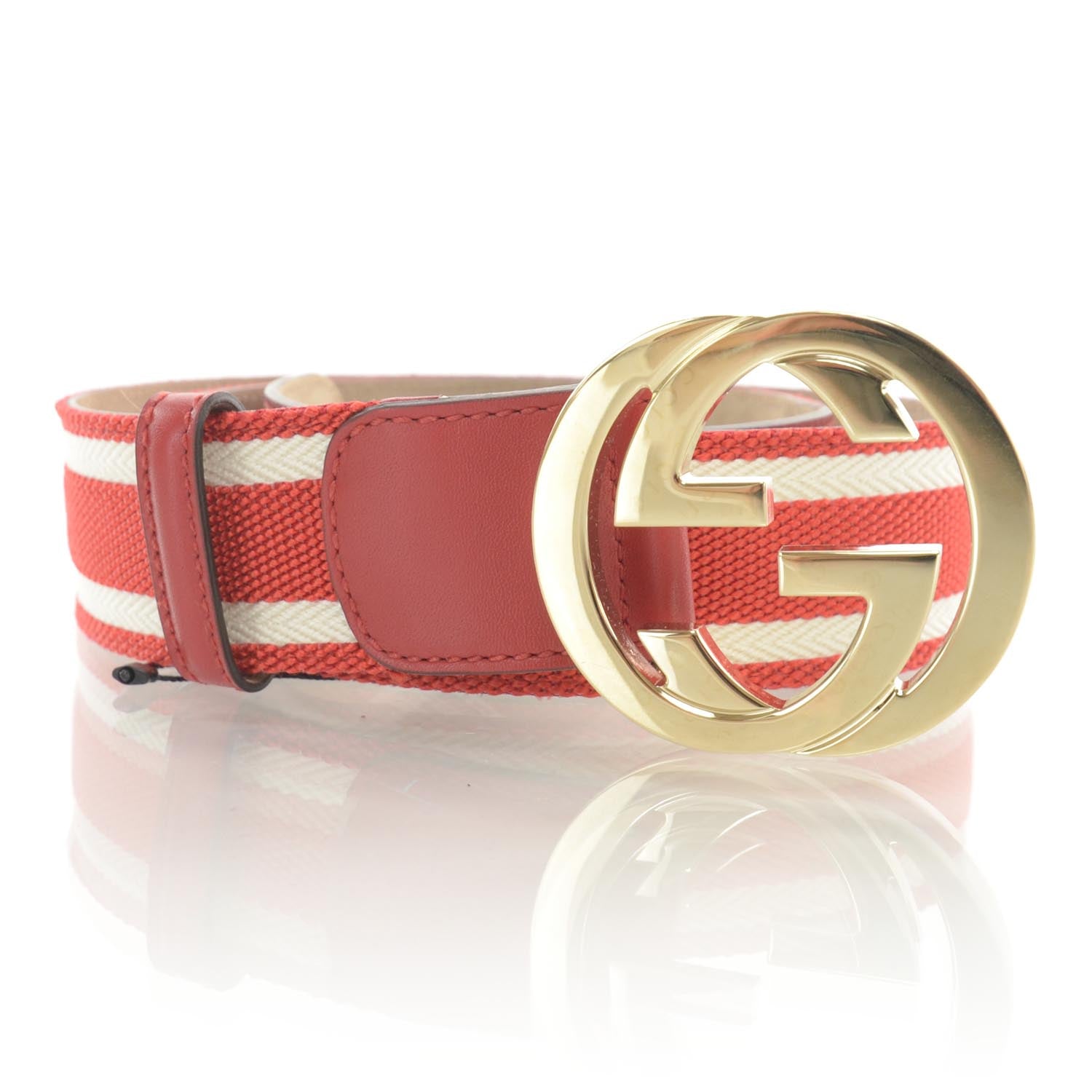 Gucci Leather Canvas Web GG Belt 90 36 6 of 6