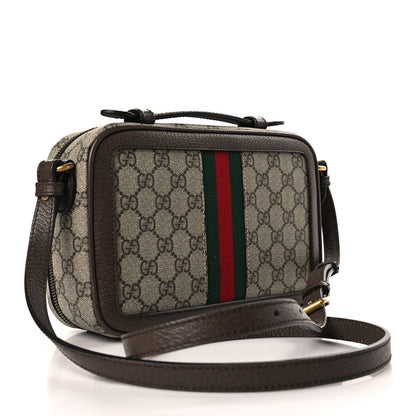 Gucci GG Supreme Monogram Web Small Ophidia Top Handle Shoulder Bag Brown 3 of 10