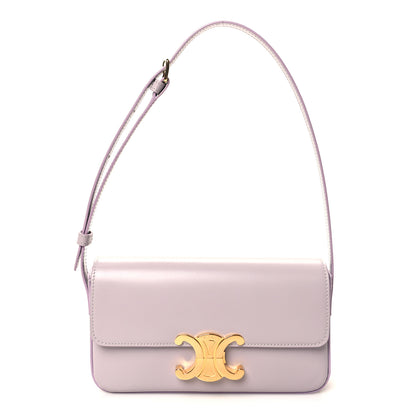 Celine Shiny Calfskin Triomphe Shoulder Bag Light Lilac 1 of 10