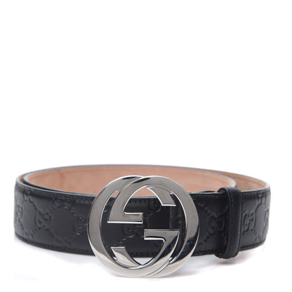 Gucci Guccissima Signature Interlocking G 40mm Belt 100 40 Black 1 of 7