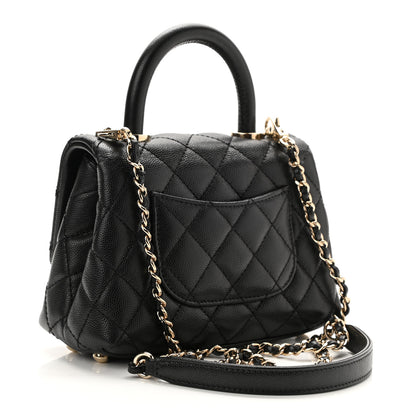 Chanel Caviar Quilted Extra Mini Coco Handle Flap Black 3 of 11