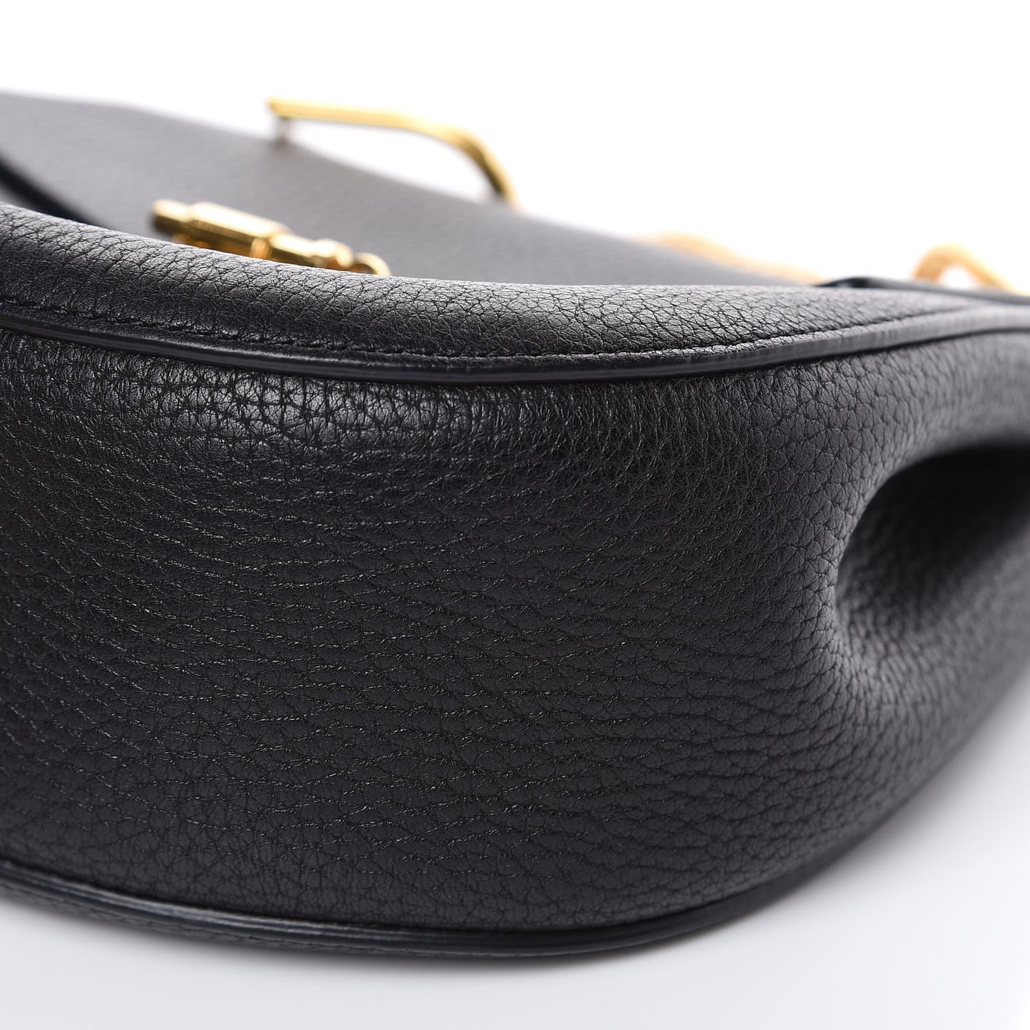 Grained Lambskin Drew Shoulder Bag Black