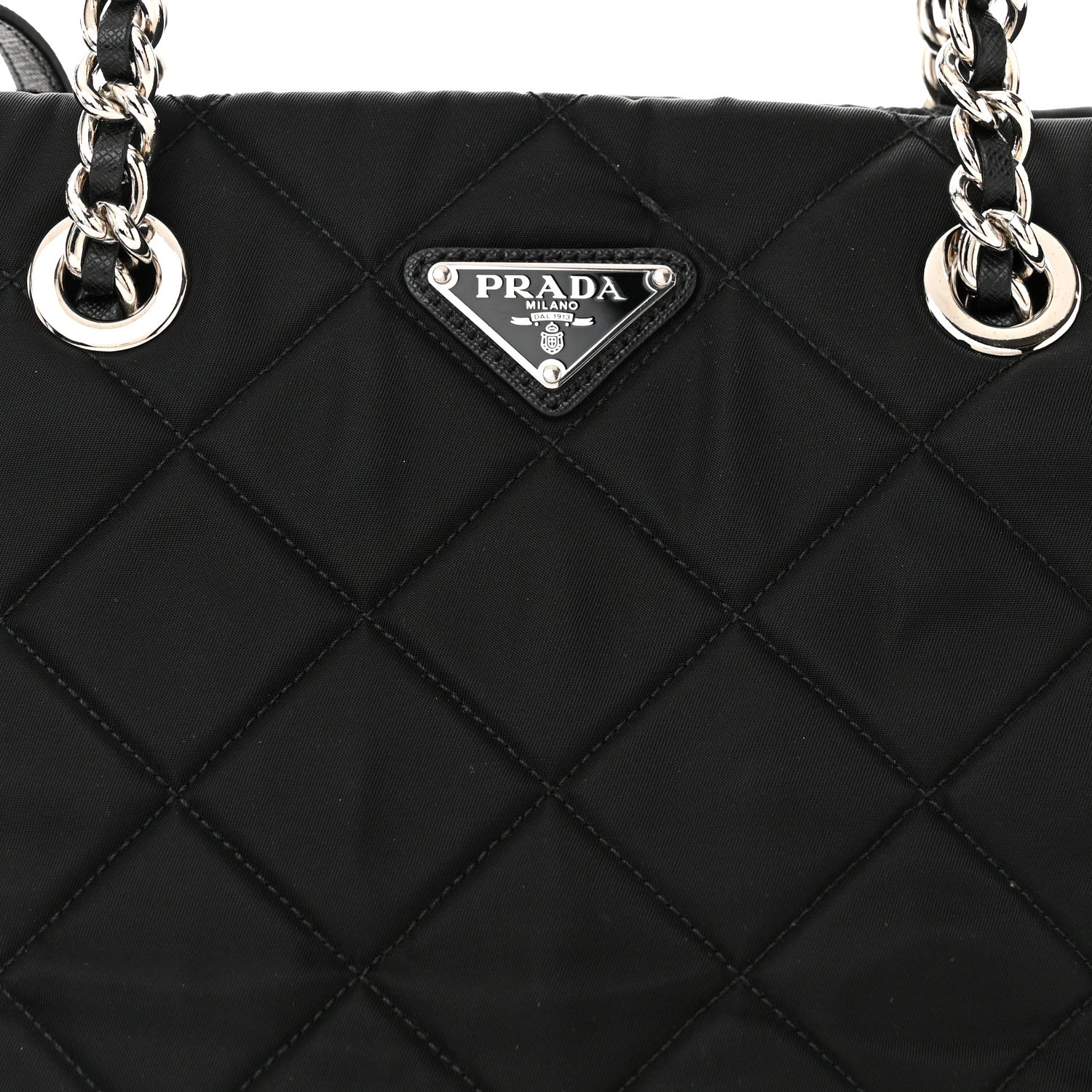 Prada Nylon Tessuto Impuntu Quilted Tote Black 7 of 9