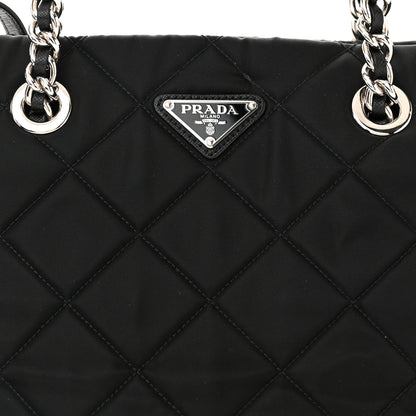 Prada Nylon Tessuto Impuntu Quilted Tote Black 7 of 9