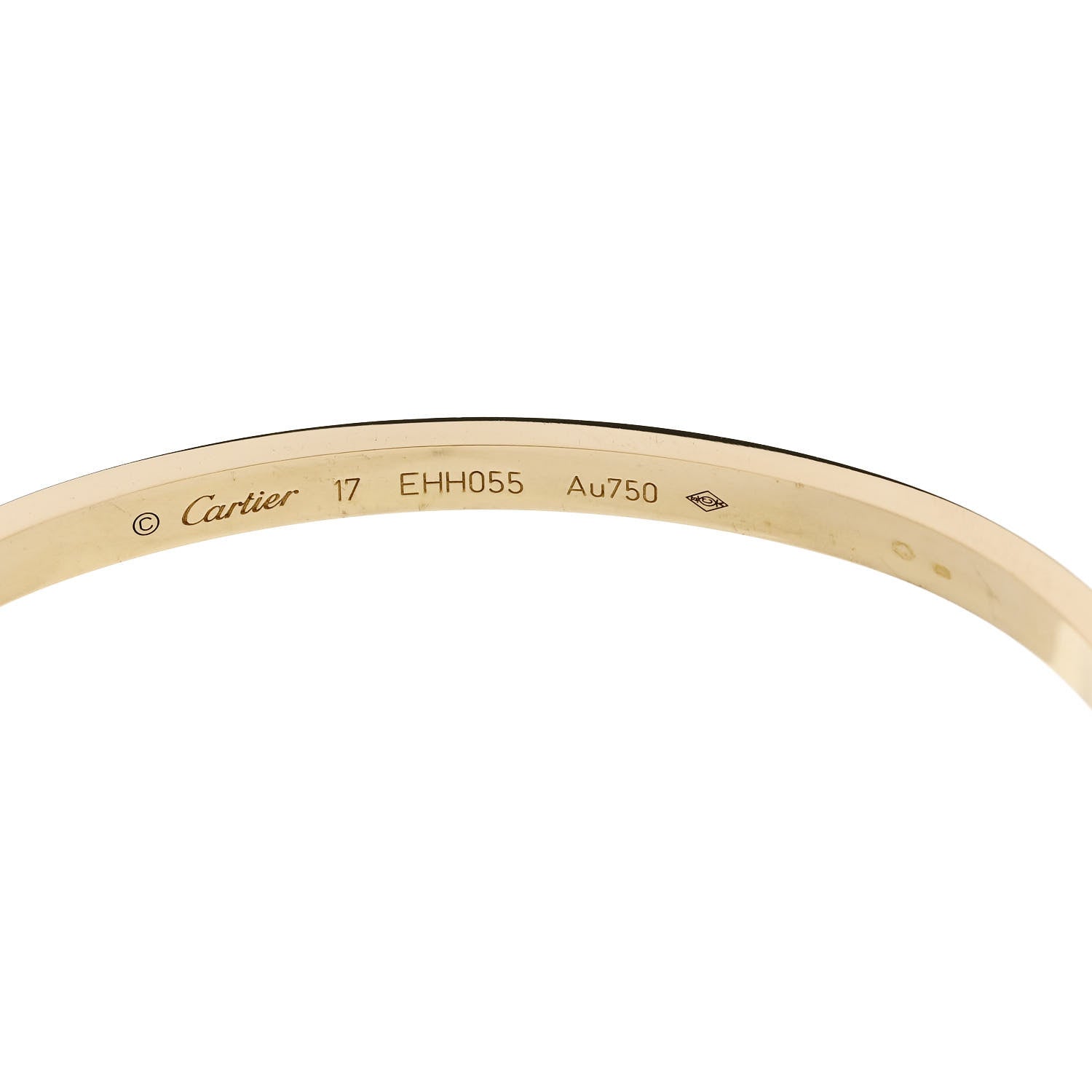 Cartier 18K Yellow Gold Small LOVE Bracelet 17 5 of 6