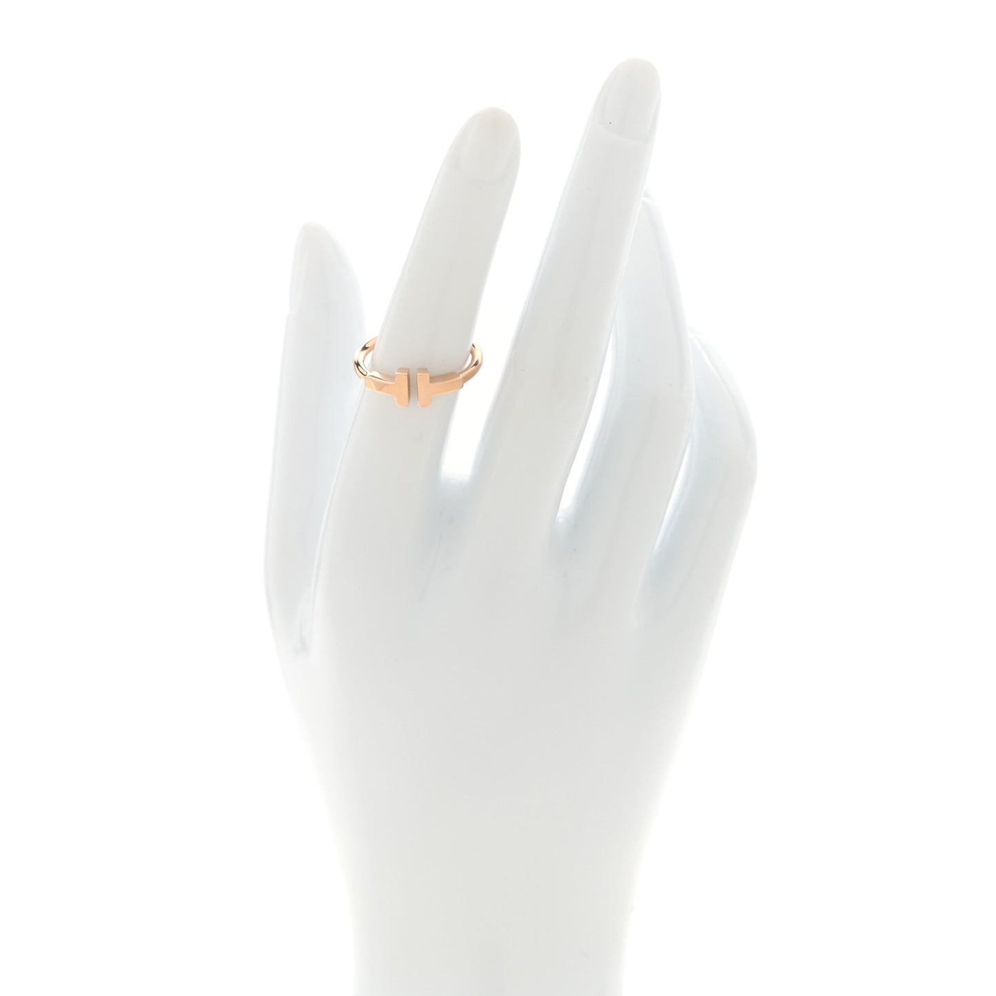 18K Rose Gold T Wire Ring 51 5.75