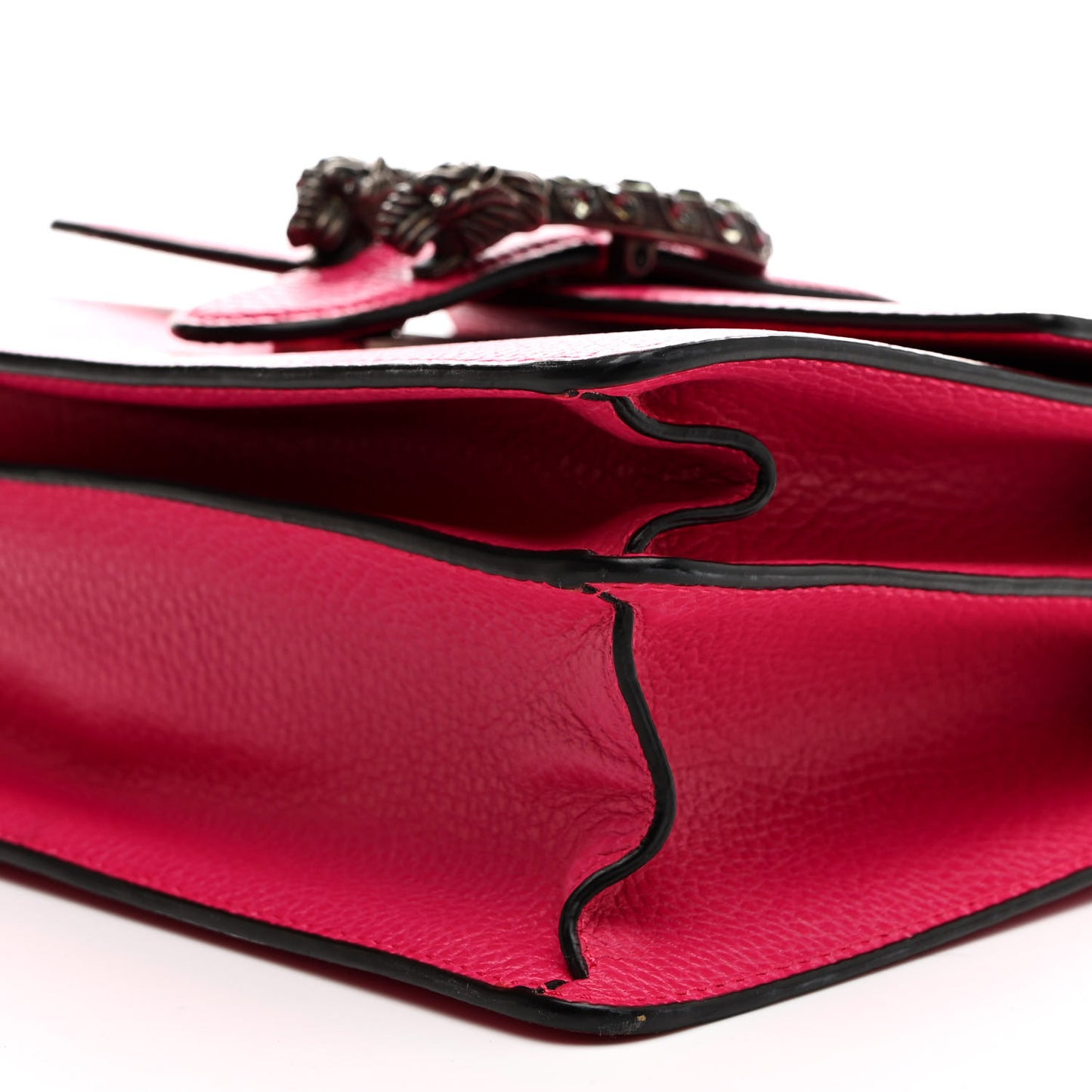 Dollar Calfskin Crystal Web Medium Dionysus Bamboo Top Handle Bag Box Pink Black Diamond