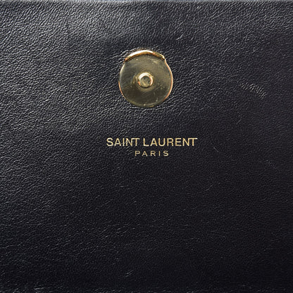 Saint Laurent Velvet Small Monogram Kate Tassel Shoulder Bag Black 6 of 7